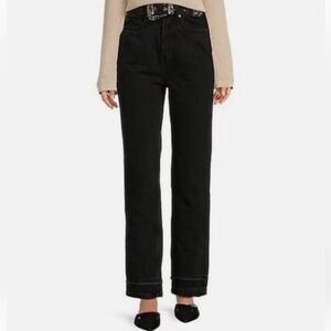 NWT LE’ AL.X Western Belt High Rise Straight Leg Jeans